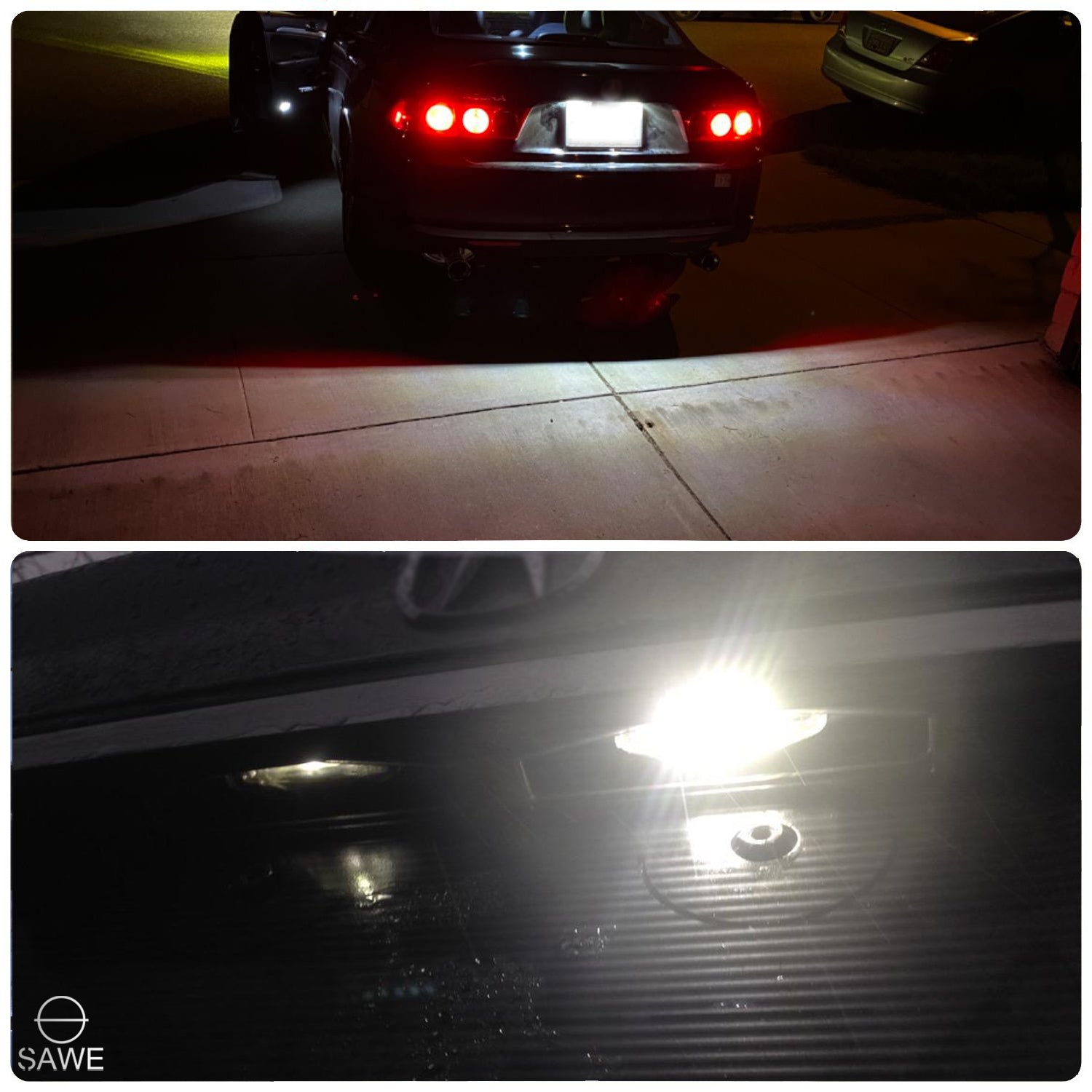 LED License Plate Light Housing For Honda Accord Civic Odyssey Acura TSX TL Direct Fit - White SAWE Lighting