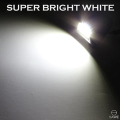 LED License Plate Light Housing Kit For Silverado Suburban Tahoe GMC Sierra Yukon 1500 2500 3500 - White SAWE Lighting