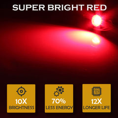 LED Rock Light Pods Lights for Offroad Car Truck ATV Underbody Wheel Grille and Surface Mount - Red SAWE Lighting