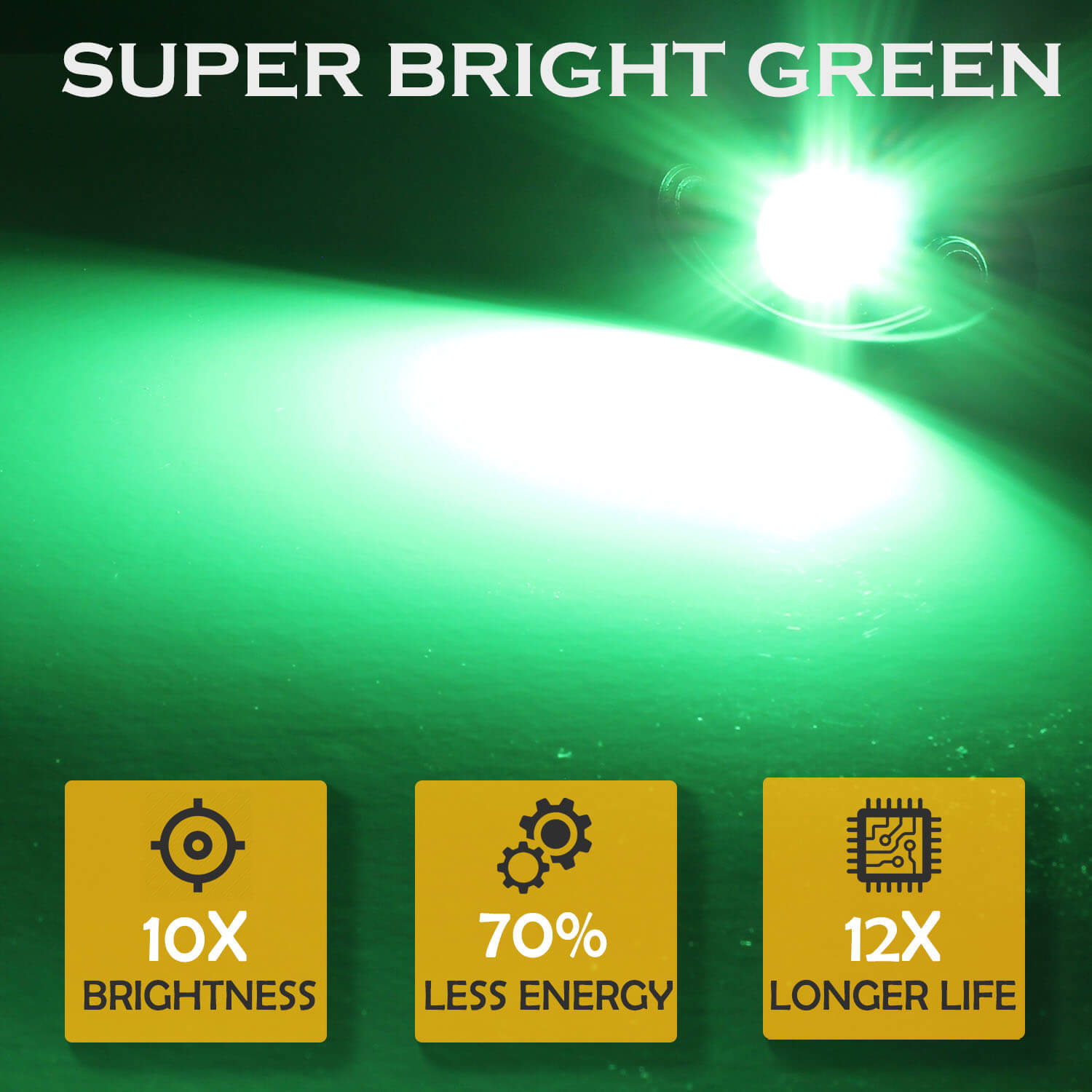 LED Rock Light Pods Lights for Offroad Car Truck ATV Underbody Wheel Grille and Surface Mount - Green SAWE Lighting