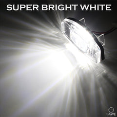LED License Plate Light Housing For Honda Accord Civic Odyssey Acura TSX TL Direct Fit - White SAWE Lighting