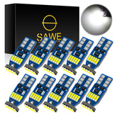 SAWE ® T10 194 168 921 W5W LED Bulb 3014 15SMD License Plate Light Dome Map Trunk Lights or DRL Bulbs - 6000K White SAWE Lighting