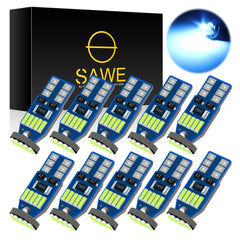 SAWE ® T10 194 168 921 W5W LED Bulb 3014 15SMD License Plate Light Dome Map Trunk Lights or DRL Bulbs - Ice Blue SAWE Lighting