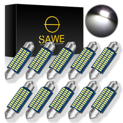 SAWE ® 39mm 6411 6413 DE3425 DE3423 LED Bulb 3014 36SMD Interior Door Courtesy Light Dome Map Trunk Lights - White SAWE Lighting