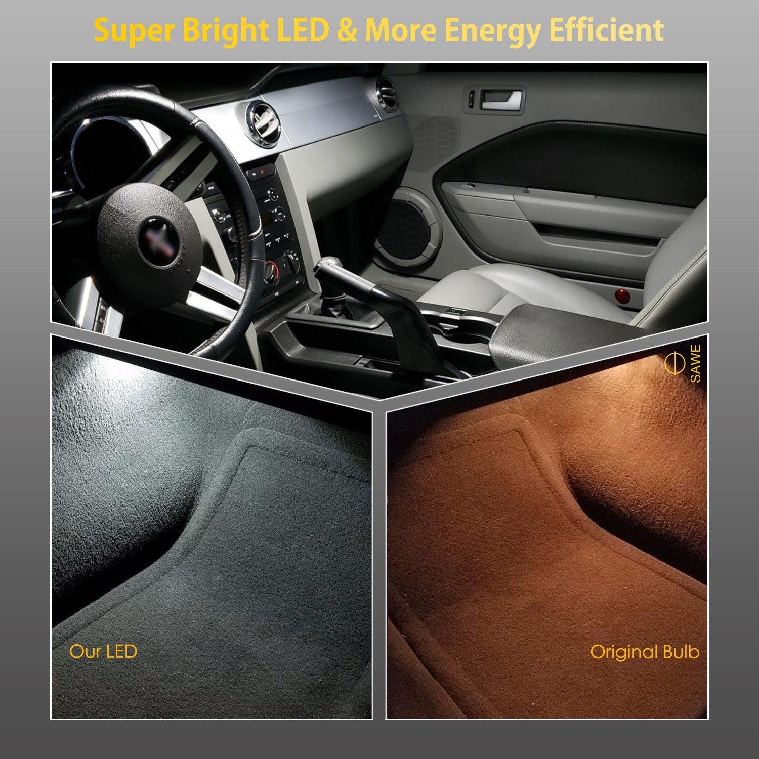 SAWE ® 39mm 6411 6413 DE3425 DE3423 LED Bulb 3014 36SMD Interior Door Courtesy Light Dome Map Trunk Lights - White SAWE Lighting