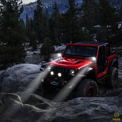 Square LED Spotlights for Trucks Pickup SUV ATV Offroad Fog Flood Work Pod Light Bulbs Bar - White SAWE Lighting