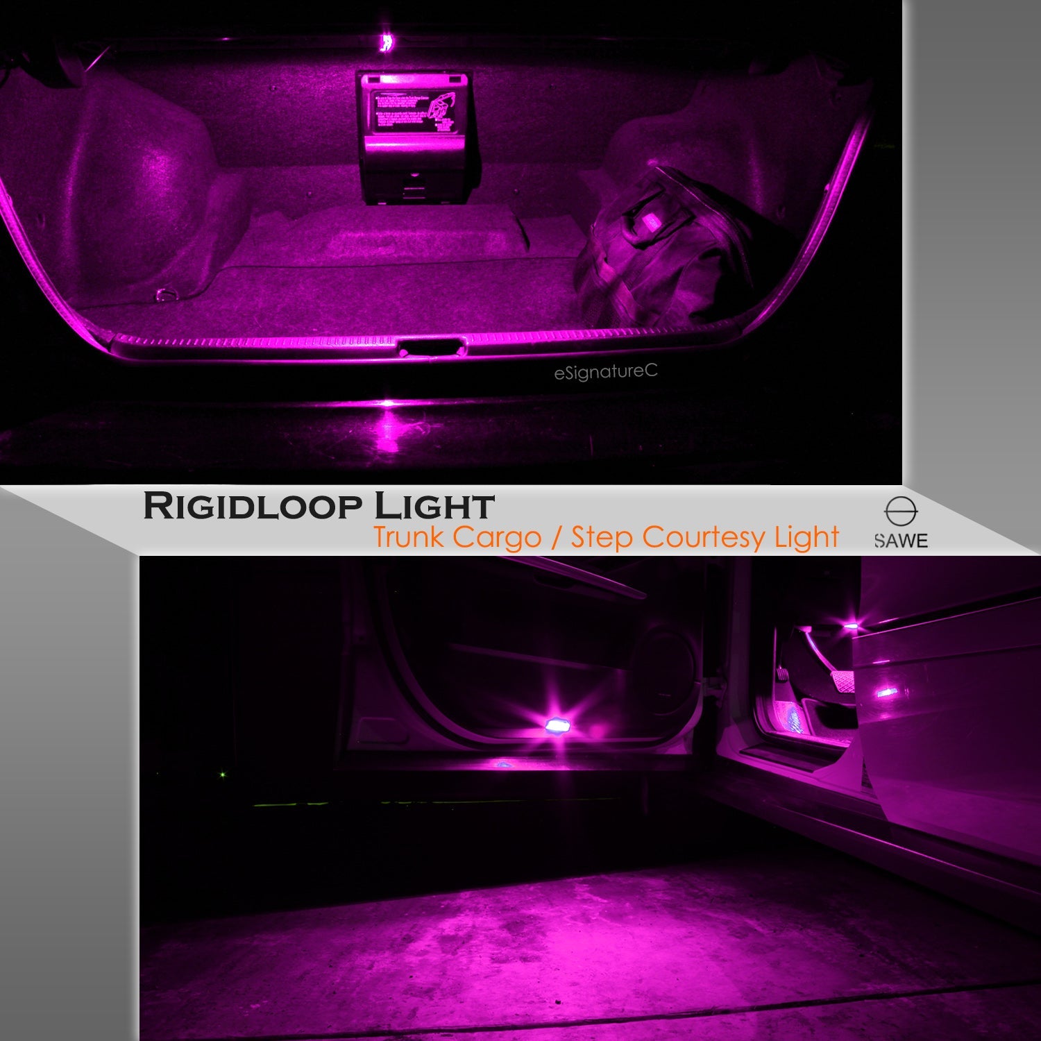 SAWE ® 561 563 567 211-2 212-2 LED Bulb Festoon 44mm 12smd Rigid Loop Interior Door Trunk LED Lights - Pink SAWE Lighting