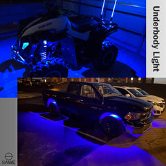 LED Rock Light Pods Lights for Offroad Car Truck ATV Underbody Wheel Grille and Surface Mount - Blue SAWE Lighting