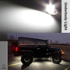 LED Rock Light Pods Lights for Offroad Car Truck ATV Underbody Wheel Grille and Surface Mount - White SAWE Lighting