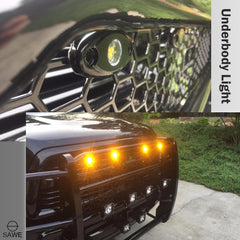 LED Rock Light Pods Lights for Offroad Car Truck ATV Underbody Wheel Grille and Surface Mount - Amber SAWE Lighting