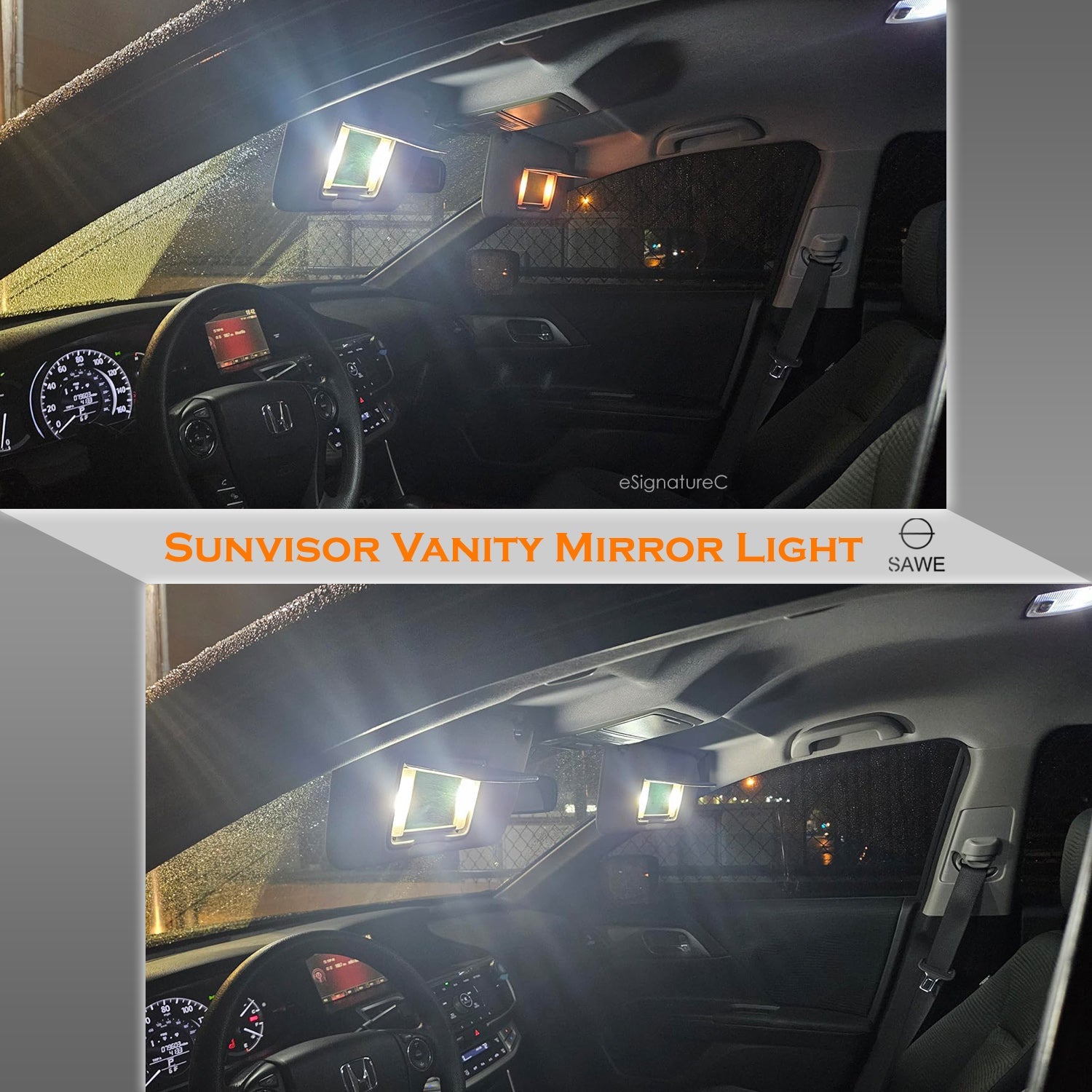 SAWE ® T6 6641 6612F 28mm 9SMD LED Bulbs Sun Visor Vanity Mirror Fuse Lights - 6000K White SAWE Lighting