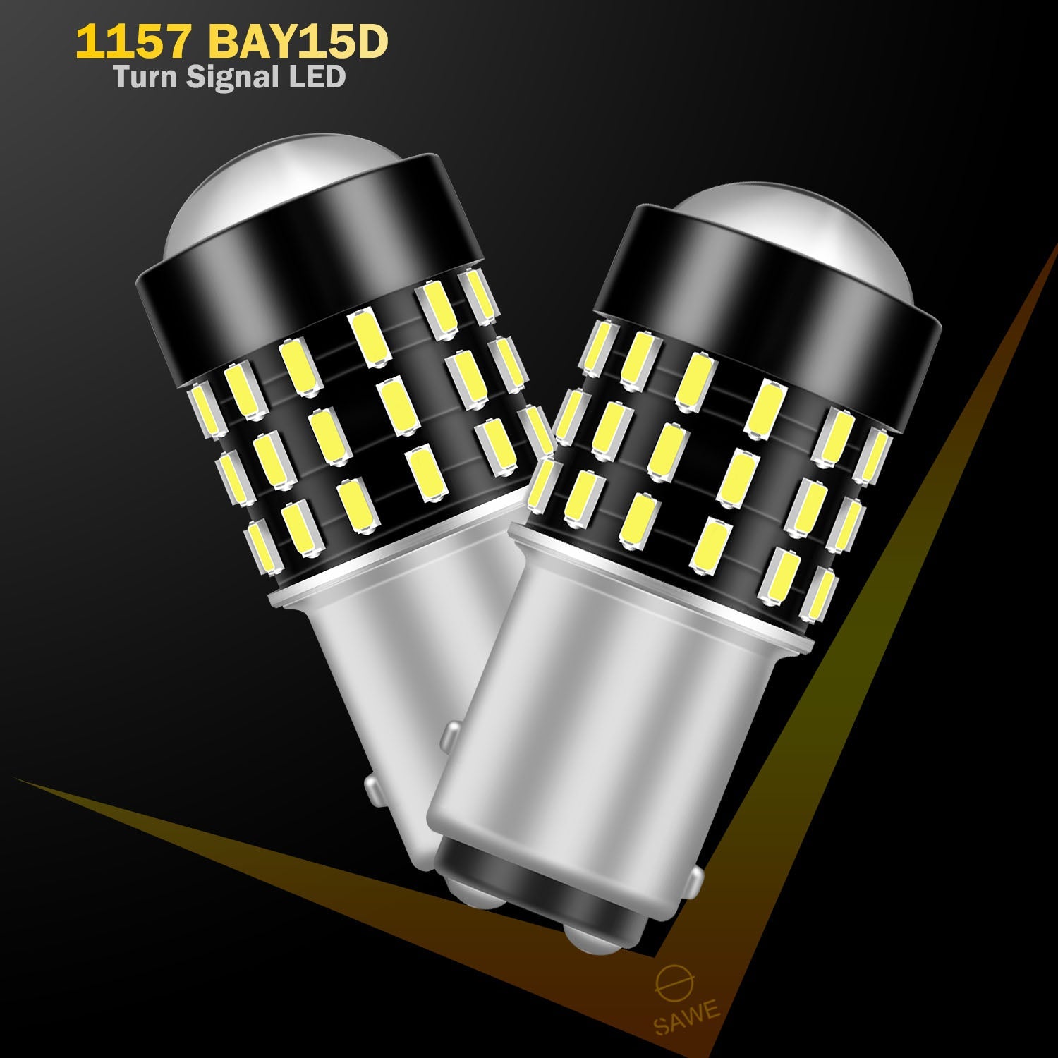 SAWE ® 1157 BAY15D LED Bulb for Reverse Backup Turn Signal Tail Brake Lights Canbus - 6000K White SAWE Lighting