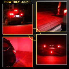 SAWE ® 1157 BAY15D 7528 54-SMD LED Brake Stop Turn Signal Tail Light Bulbs - Red SAWE Lighting