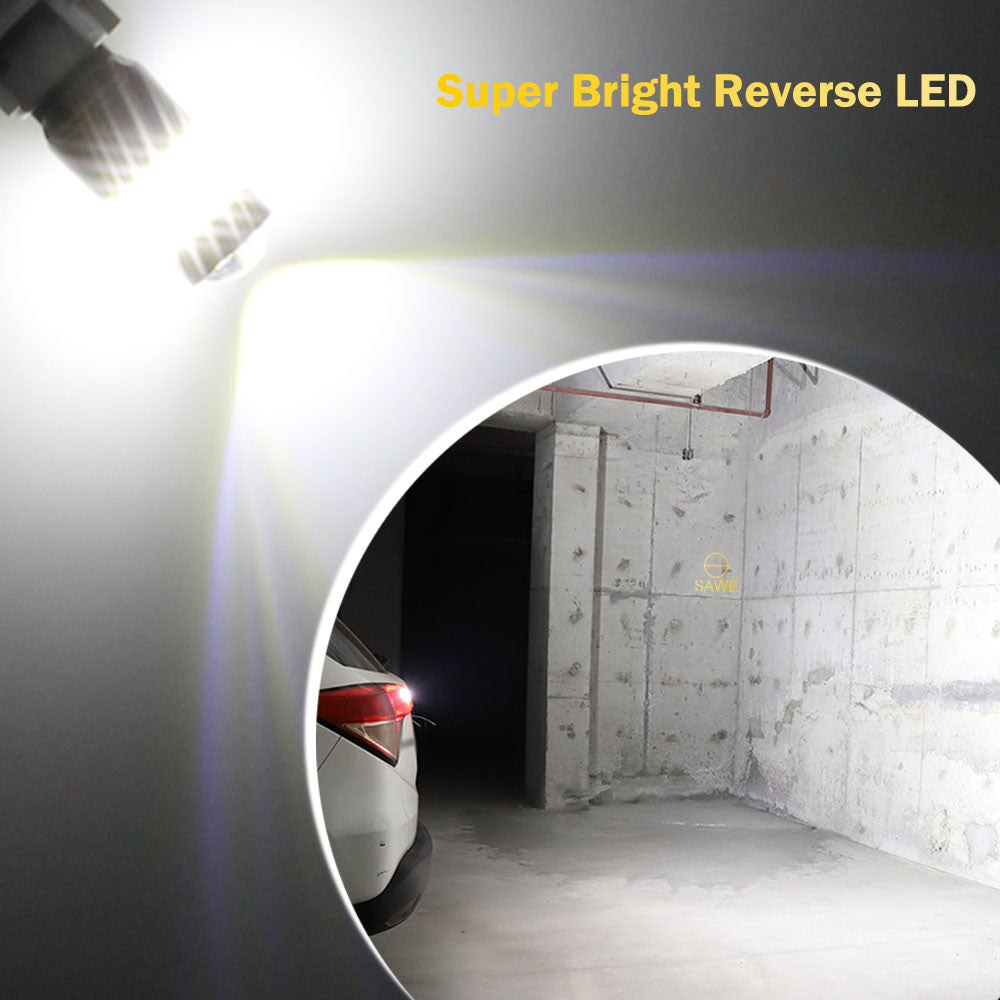 SAWE ® 7443 7440 7444 T20 LED Bulb for Reverse Backup Lights High Mount - 6000K White SAWE Lighting