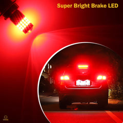 SAWE ® 1157 BAY15D 7528 54-SMD LED Brake Stop Turn Signal Tail Light Bulbs - Red SAWE Lighting