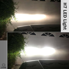 H7 CSP LED Headlights Bulbs High Low Beam Fog Light Canbus - 6000K White SAWE Lighting