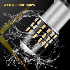 SAWE ® 1157 BAY15D 7528 54-SMD LED Turn Signal Indicator Parking Light Bulbs CANBUS - Amber / Yellow SAWE Lighting