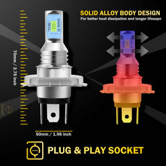 H4 9003 HB2 CSP LED Headlights Bulbs High Low Beam Fog Light Canbus - 8000K Ice Blue SAWE Lighting