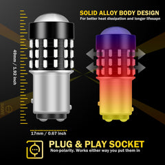SAWE ® 1157 BAY15D 7528 54-SMD LED Brake Stop Turn Signal Tail Light Bulbs - Red SAWE Lighting