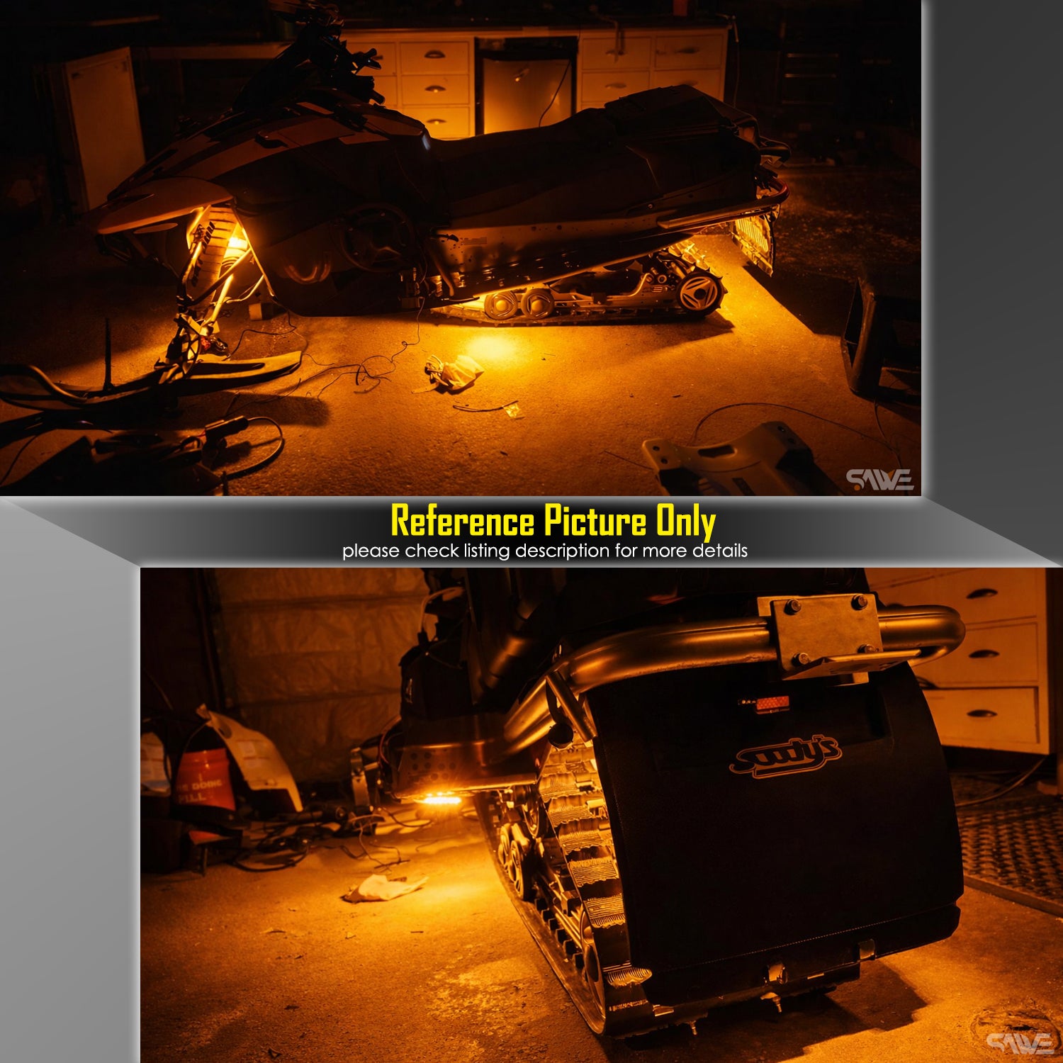 LED Rock Light Pods Lights for Offroad Car Truck ATV Underbody Wheel Grille and Surface Mount - Amber SAWE Lighting