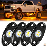 LED Rock Light Pods Lights for Offroad Car Truck ATV Underbody Wheel Grille and Surface Mount - Amber SAWE Lighting