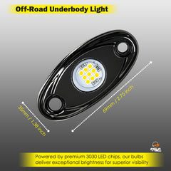 LED Rock Light Pods Lights for Offroad Car Truck ATV Underbody Wheel Grille and Surface Mount - Amber SAWE Lighting