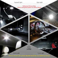 SAWE ® 578 211-2 212-2 41mm 42mm LED Light Bulb 5050 6SMD Interior Dome Map Door Courtesy Trunk Lights - White SAWE Lighting