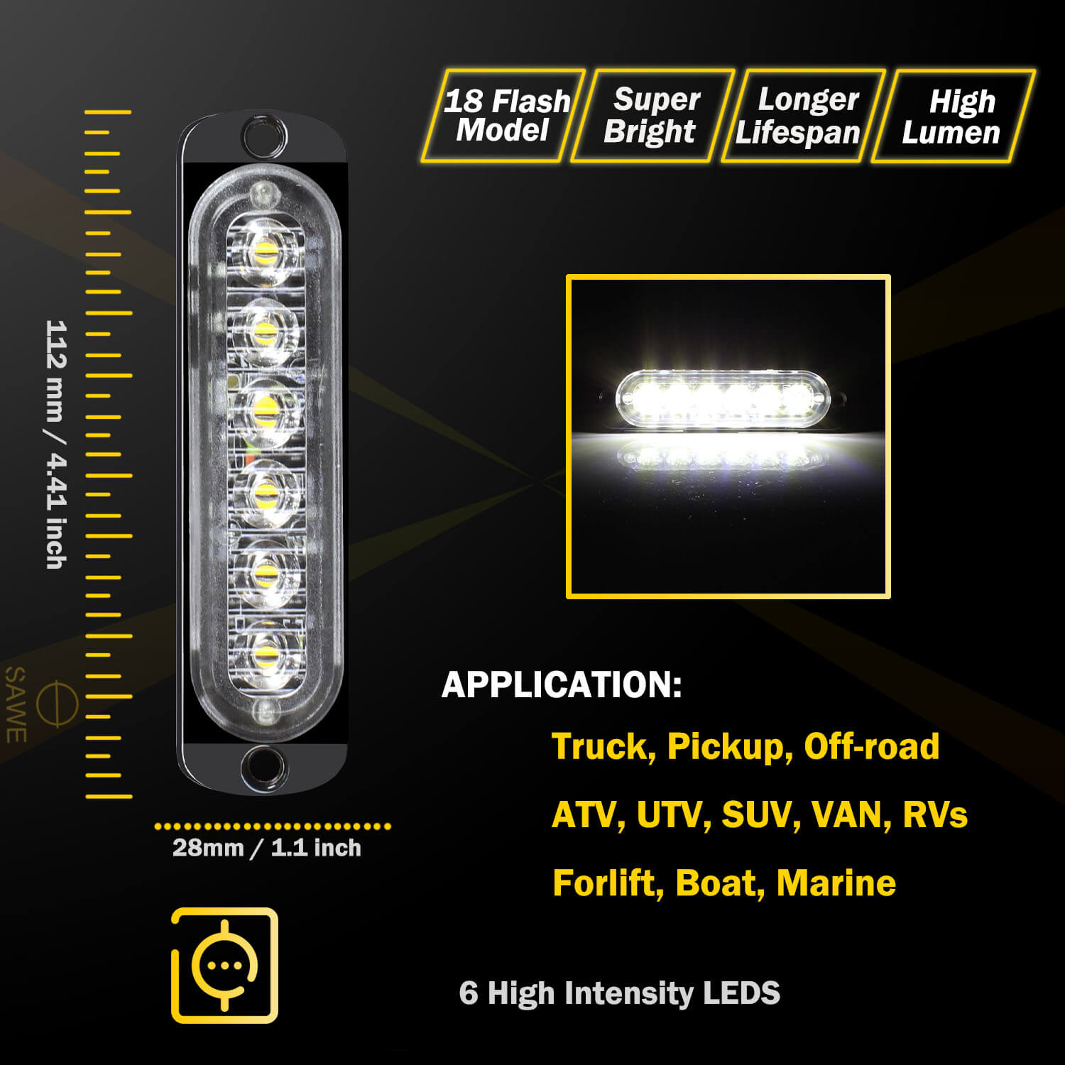 Strobe LED light Truck