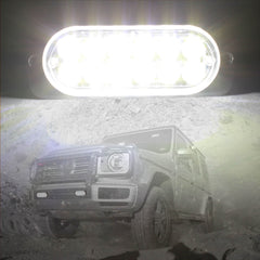 Emergency LED Strobe Lights Bar for Offroad Car Truck Warning Hazard Flash Grille and Surface Mount Light - White 12-LED SAWE Lighting