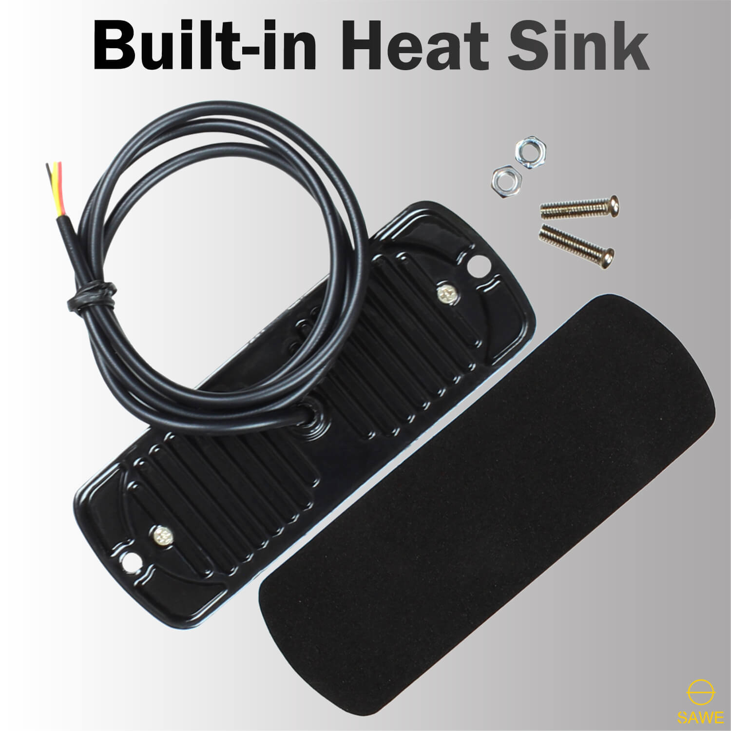 Emergency LED Strobe Lights Bar for Offroad Car Truck Warning Hazard Flash Grille and Surface Mount Light - Red / White 12-LED SAWE Lighting