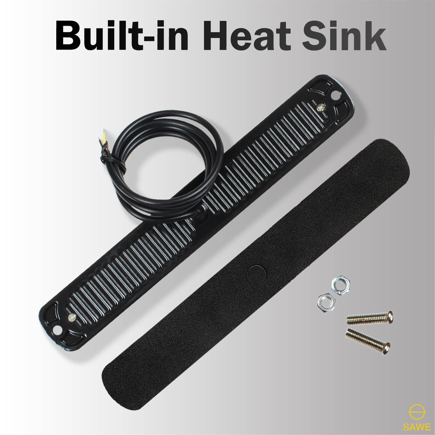 Emergency LED Strobe Lights Bar for Offroad Car Truck Warning Hazard Flash Grille and Surface Mount Light - White 12-LED SAWE Lighting