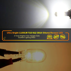 SAWE ® 921 High Power LED Bulb for Backup Reverse Lights with Projector 3014 54smd T15 912 906 C921 W16W Bulbs - 6000K White SAWE Lighting