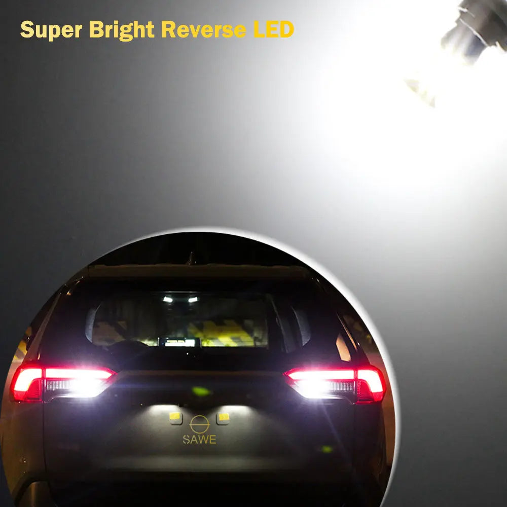 SAWE ® 921 912 T15 W16W 906 LED Bulb for Backup Reverse Lights 3030 15smd Canbus - 6000K White SAWE Lighting