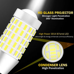 SAWE ® 921 912 T15 W16W 906 LED Bulbs for Back Up Reverse Lights 3014 87smd Canbus Error Free - 6000K White SAWE Lighting