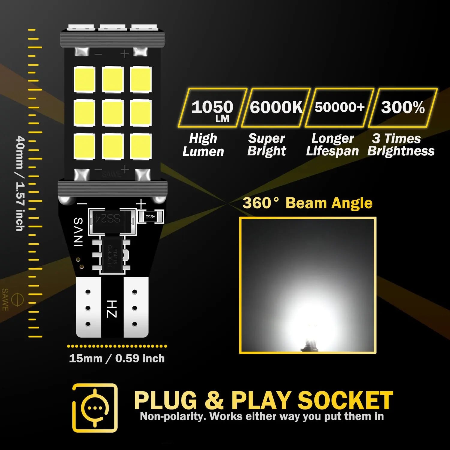 921 912 W16W 904 906 916 LED bulb