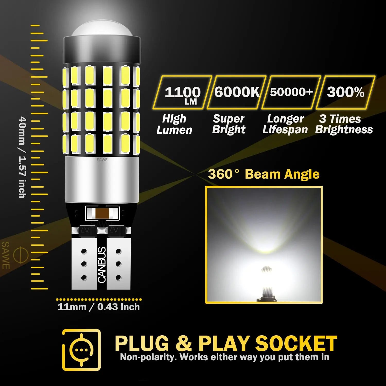 921 912 W16W 904 906 916 LED bulb