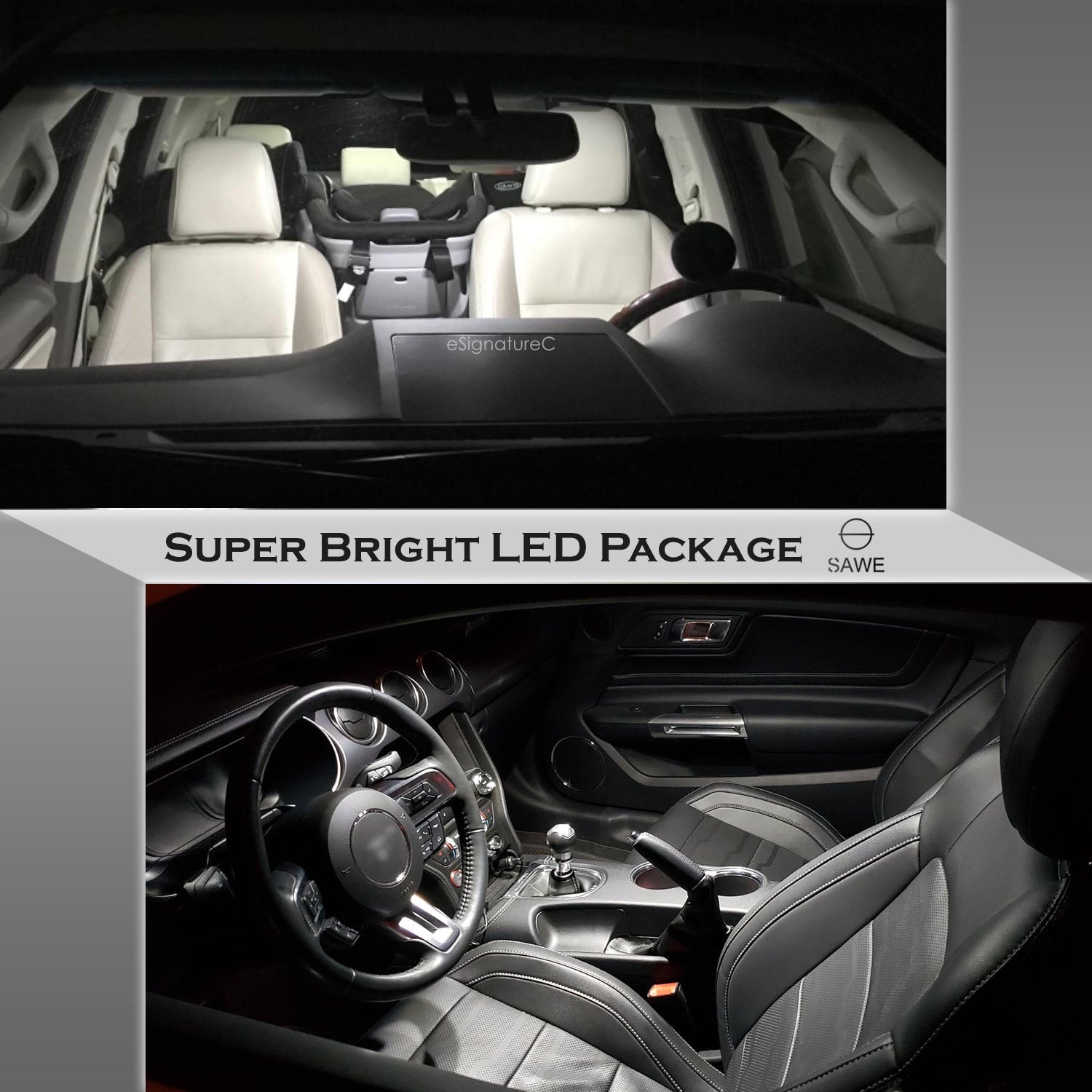 For Mazda 3 Interior LED Lights - Dome & Map Light Bulbs Package Kit for 2004 - 2009 - White