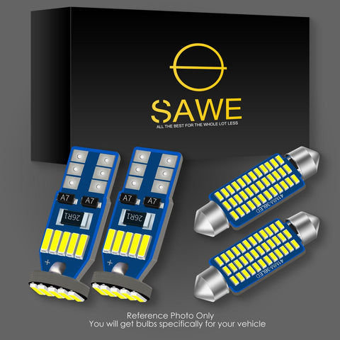 For Jeep Wrangler Interior LED Lights - Dome & Map Light Bulbs Package Kit for 2007 - 2022 - White SAWE Lighting