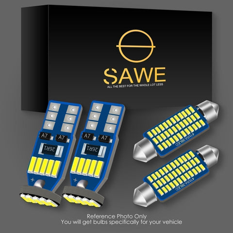 For GMC Sierra Interior LED Lights - Dome & Map Light Bulbs Package Kit for 1999 - 2006 - White SAWE Lighting