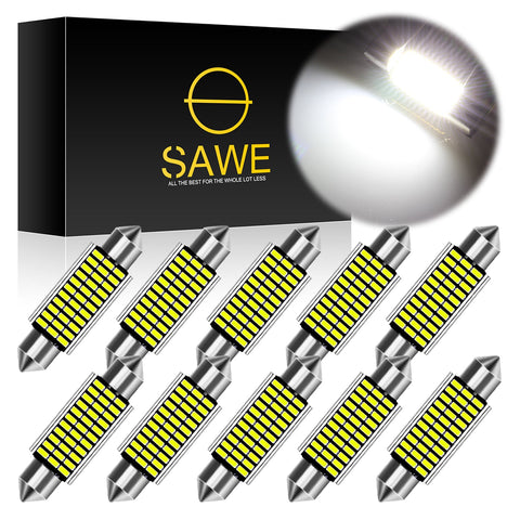 SAWE ® 578 211-2 212-2 41mm 42mm LED Bulb 3014 33SMD Interior Dome Map Door Courtesy Light Trunk Cargo Lights - White SAWE Lighting