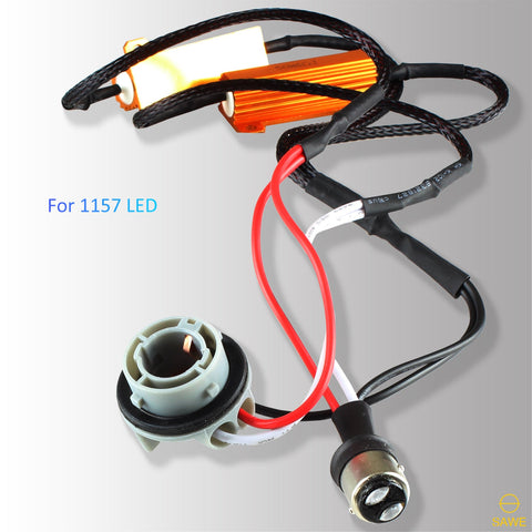 1157 LED Turn Signal Load Resistor Adapter Anti Hyper Flash Error Canceler SAWE Lighting