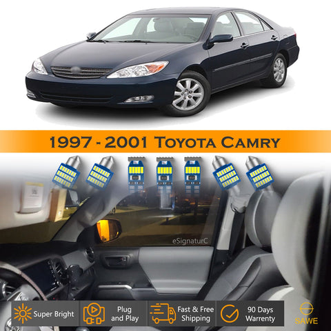 For Toyota Camry Interior LED Lights - Dome & Map Lights Package Kit for 1997- 2001 - White SAWE Lighting