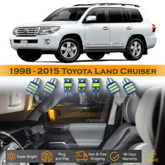 For Toyota Land Cruiser Interior LED Lights - Dome & Map Lights Package Kit for 1998 - 2015 - White