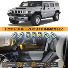 For Hummer H2 Interior LED Lights - Dome & Map Light Bulb Package Kit for 2002 - 2009 - White