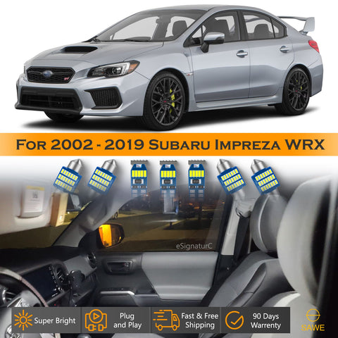 For Subaru Impreza WRX STi Interior LED Lights - Dome & Map Light Bulbs Package Kit for 2002 - 2019 - White SAWE Lighting