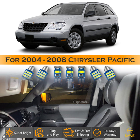 For Chrysler Pacifica Interior LED Lights - Dome & Map Light Bulbs Package Kit for 2004 - 2008 - White SAWE Lighting