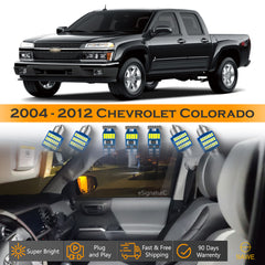 For Chevrolet Colorado Interior LED Lights - Dome & Map Lights Package Kit for 2004 - 2012 - White