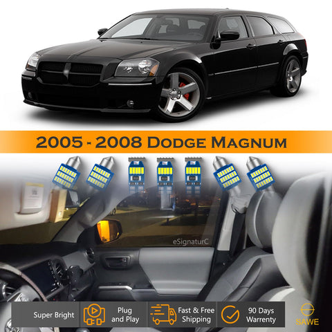 For Dodge Magnum Interior LED Lights - Dome & Map Lights Package Kit for 2005 - 2008 - White SAWE Lighting