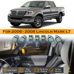 For Lincoln Mark LT Interior LED Lights - Dome & Map Light Bulb Package Kit for 2006 - 2008 - White