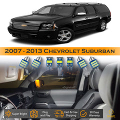 For Chevrolet Suburban Interior LED Lights - Dome & Map Lights Package Kit for 2007 - 2014 - White